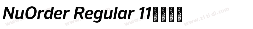 NuOrder Regular 11字体转换